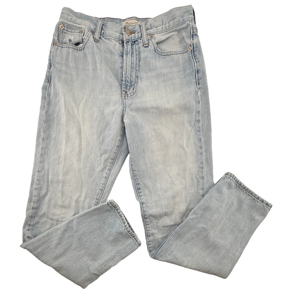 Madewell Perfect Vintage Jeans Womens 27 Light Wash Straight Leg High Rise Denim